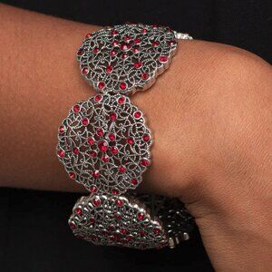 Paparazzi Jewelry Accessories - All in the Details - Red Bracelet - Vintage